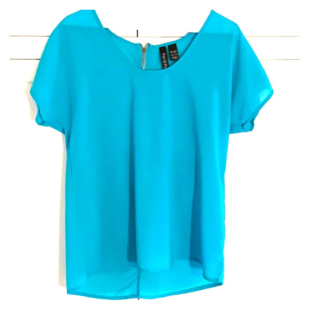 Teal dressy top